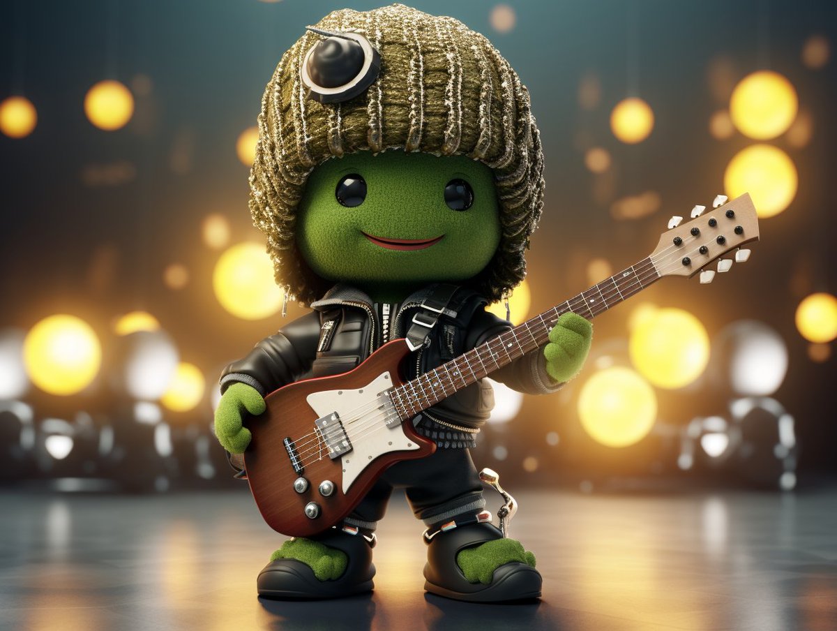 Gjilgamesh_AI's tweet photo. Cucumber rockstar on the stage! 😎🤘🏻
.
.
Please share &amp; follow @Gjilgamesh_AI ☯️
©2023 All Rights Reserved
.
.
#aiartist #aiart #aiartwork #aiartdaily #midjourney #midjourneyai #digitalart #digitalartist #fyp #viral #niji #kawaii #nft #nftart https://t.co/2XDzNGOUNO