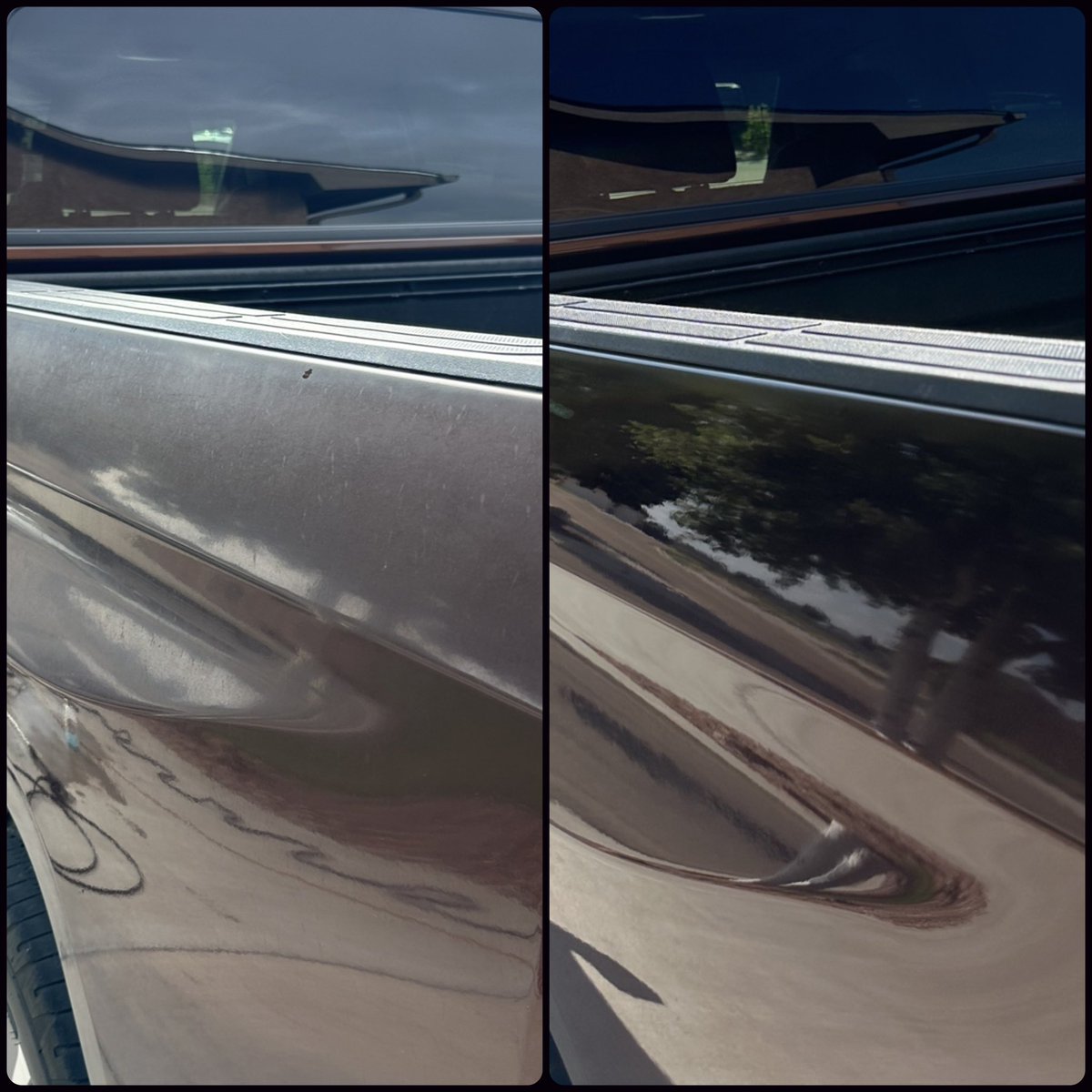 JustBetterAuto's tweet image. We have all sorts of options. Today was just a panel for under $100.00.

Paint correction side by side #pueblocolorado #pueblowestcolorado #coloradospringscolorado