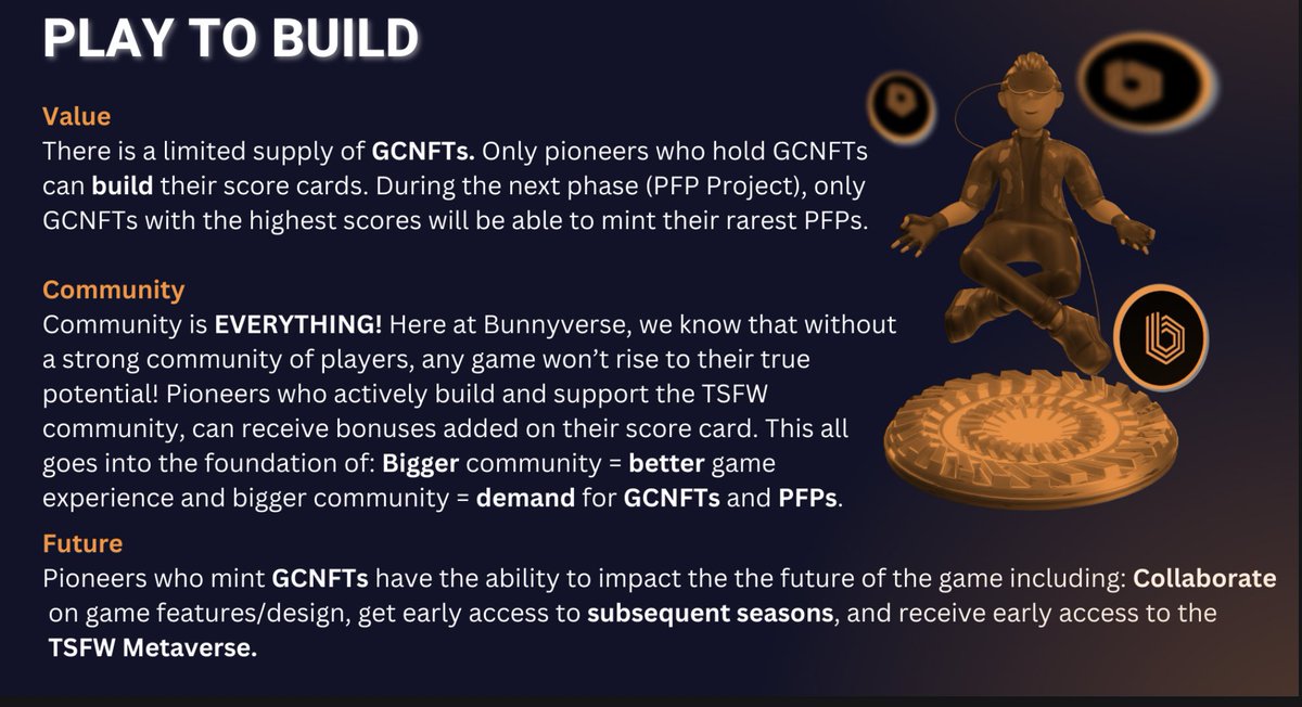 <a href="/WhaleChart/">?</a> BIGGEST WEB3 GAME COMING 
🕛Over a year in the making 
🛠️#Playtobuild economics 
📱Apple and Google availability 
💰In game token $BNV
🛡️In game NFT minting 
<a href="/BUNNYVERSE_1/">BunnyVerse Token Official</a>