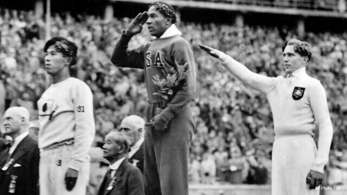 JGreenblattADL's tweet photo. Track and field star Jesse Owens was the most successful athlete at the 1936 Summer Olympics in Berlin. It was #OTD that year that he won his 4th gold medal during the Games. Owens’ brilliant display of athleticism struck a blow to Nazi ideology &amp; the myth of "Aryan supremacy." https://t.co/bPGw9zuCgJ