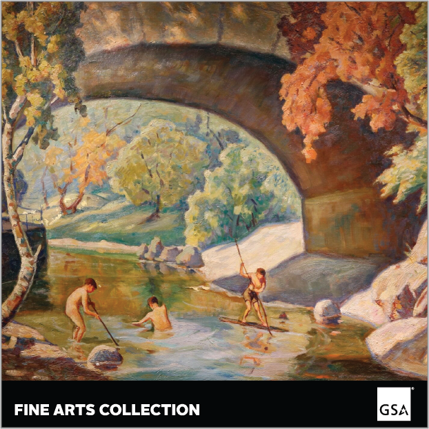 USGSA's tweet photo. ๐ต Explore @USGSA's Fine Arts Collection & ignite your creativity! #GSAFineArt #SummerCreativity
๐จ https://t.co/jYdrL1eoZN
Isaac Fastovksy, โSummer Afternoonโ (detail), 1936, painting, 24 x 30 inches, GSA loan to the Genesee Valley Council on the Arts, Mount Morris, New York. https://t.co/SANZsN8qdq