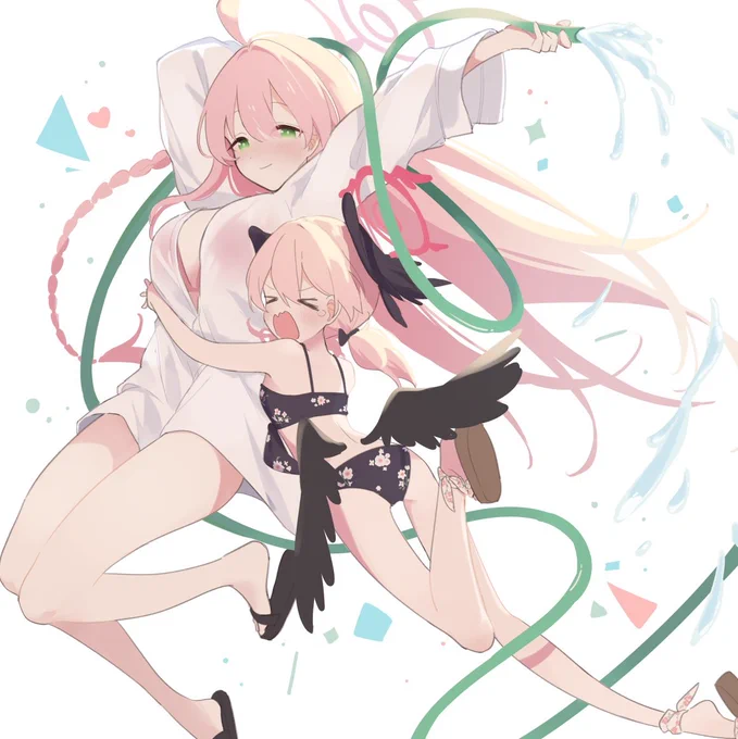 ハナコもコハルも水着可愛い〜〜ね #ブルアカ