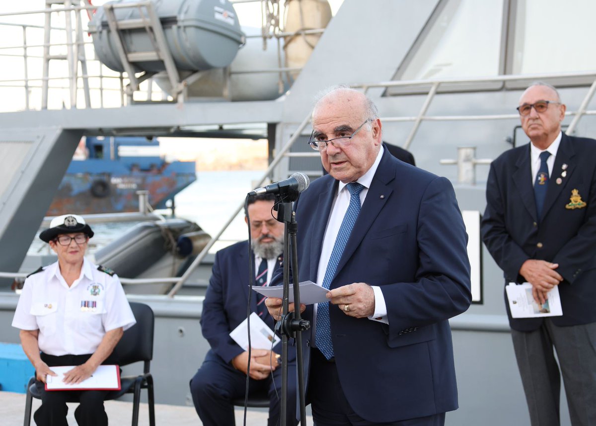 GeorgeVellaMT's tweet photo. This evening, we commemorated 'Operation Pedestal' a pivotal turning point in Malta's recent history. Amidst the darkness of World War II, 'il-Konvoj ta' Santa Marija', as the operation is commonly known, symbolized unwavering resilience (cont.) ... https://t.co/VZ5CQ7uWdC