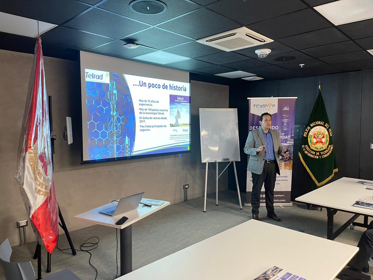 TelradNetworks's tweet photo. We had the opportunity to demo our point-to-point and point-to-multipoint solutions during a technology-focused breakfast event in collaboration with @Ticashop, engaging with the Peruvian Police to showcase the capabilities of our technology.
#ptp #ptmp #publicsafety https://t.co/4lUMFltEGq