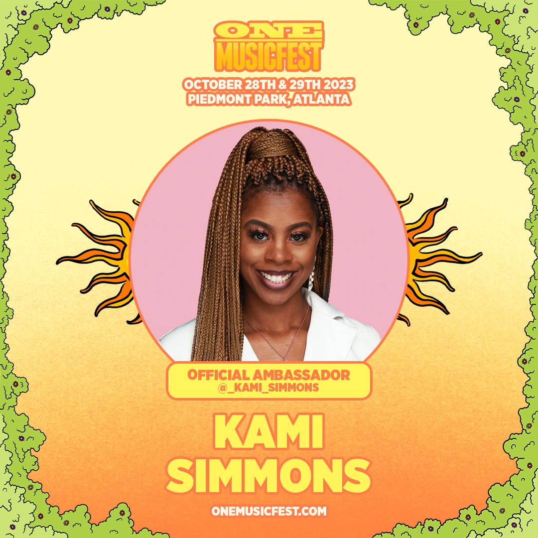 _Kami_Simmons's tweet photo. I'm excited to announce that I am an OFFICIAL ONE Musicfest 2023 Ambassador! 🎉 

This year OMF is bringing out the best of the best! Will you be outside??? Tickets are on sale NOW! Click the 🔗 in @onemusicfest bio. You don't want to miss this! 🔥🔥🔥

💫 
@onemusicfest https://t.co/anj50fjtxm