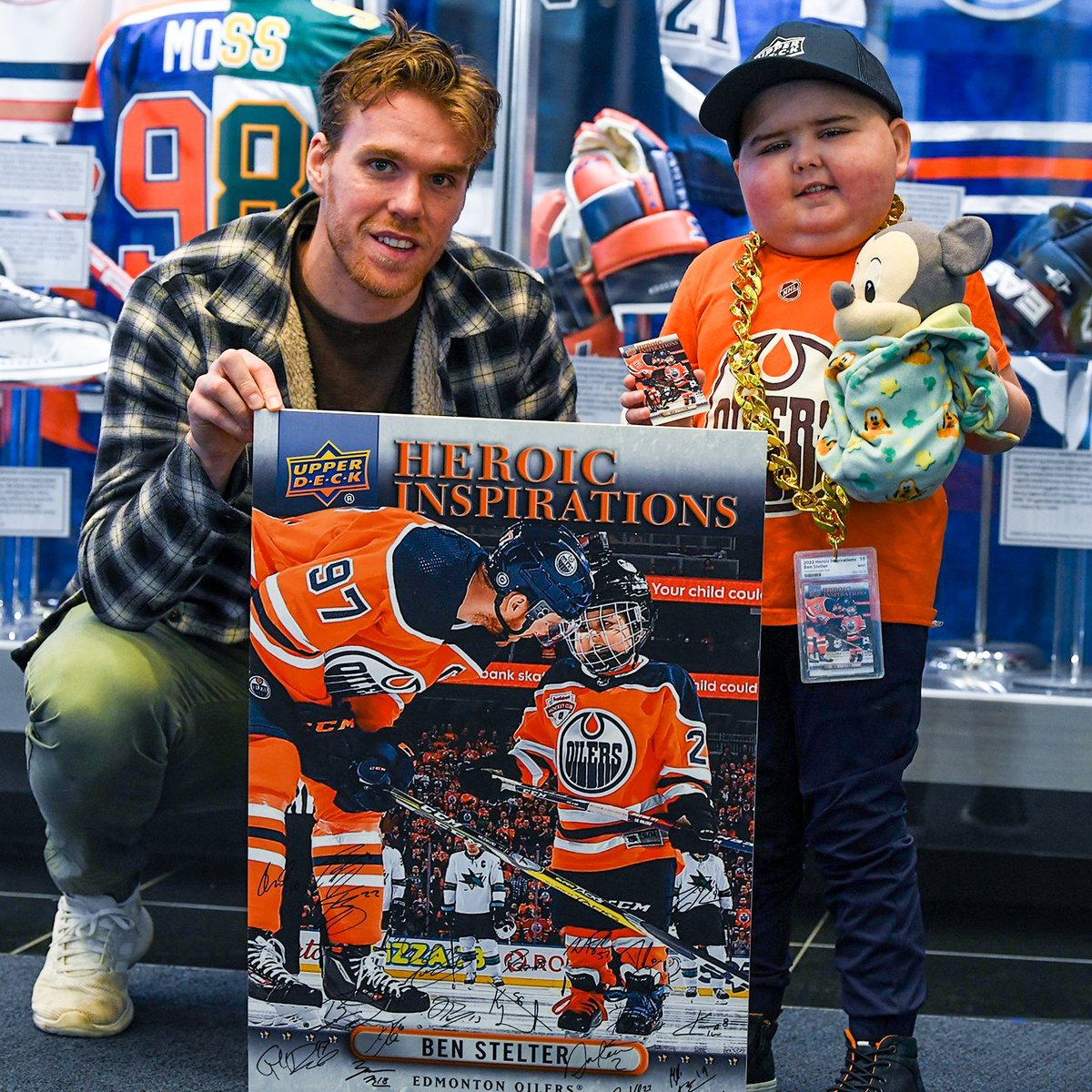 EdmontonOilers's tweet photo. One year without our buddy Ben. Thinking about all of the amazing memories today 💙🧡 https://t.co/jWLr89MKia