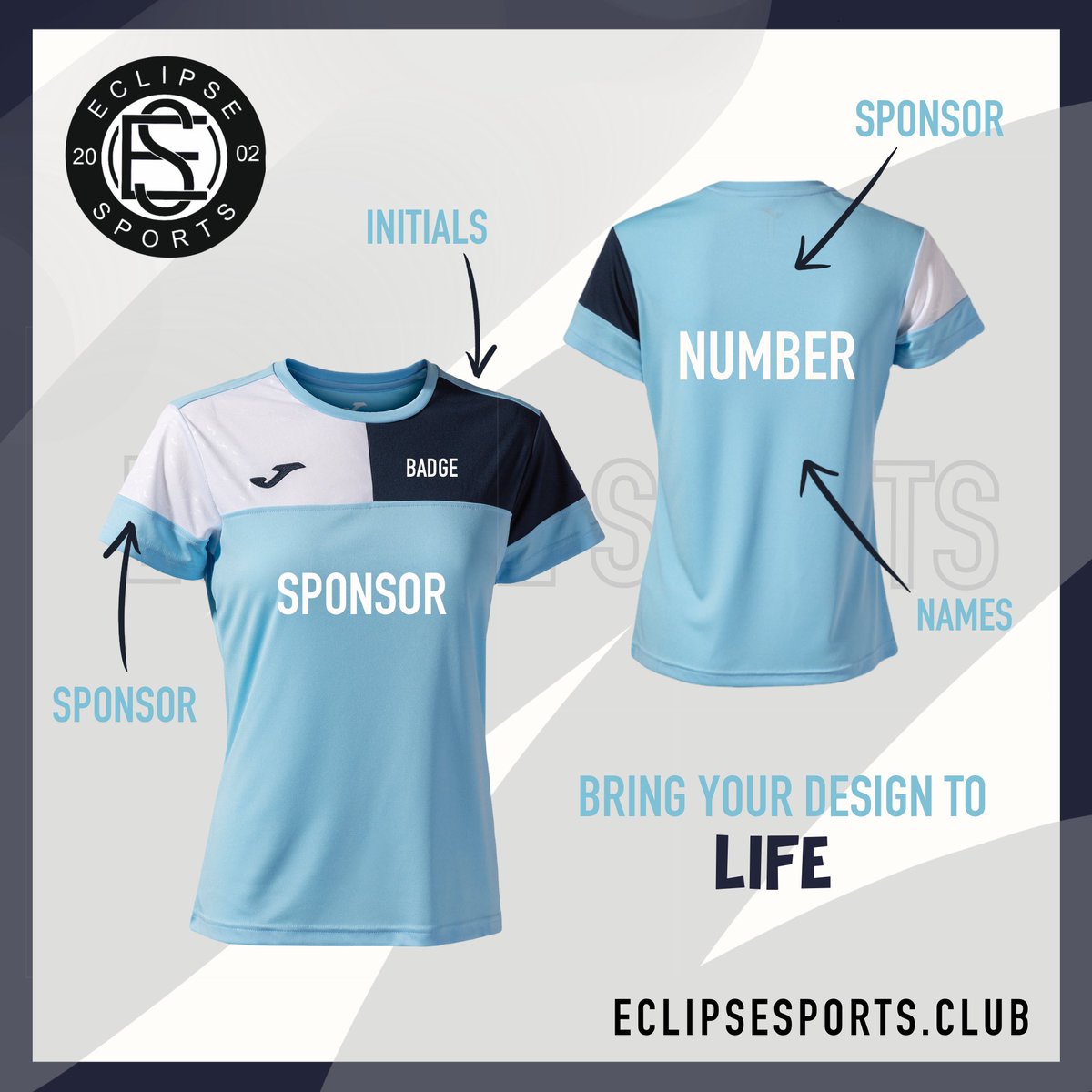 EclipseSports1's tweet photo. Bring your design to LIFE.. get in touch to get yours! Multiple print positions.. colours.. club badges.. what you waiting for!?? 👕#footballshirt 

#footballshirts #clubkit #teamwear #teamkit #newseason #footballkit #goalkeeperkit #joma https://t.co/Z3NMvL8Tm8
