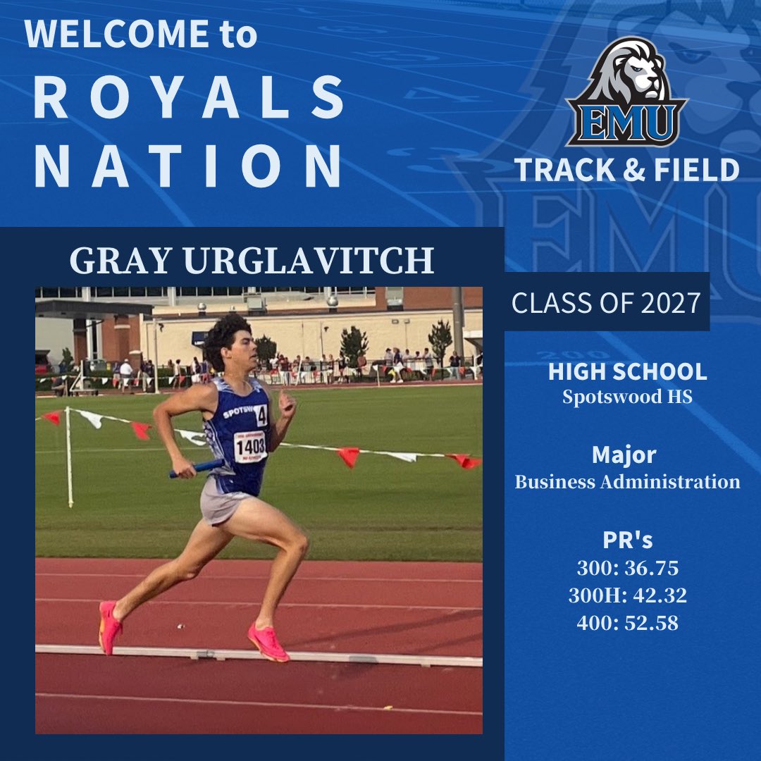 EMU_XC_TF's tweet image. WELCOME WEDNESDAY
Another 4 student-athletes will be joining the Royals this Fall !