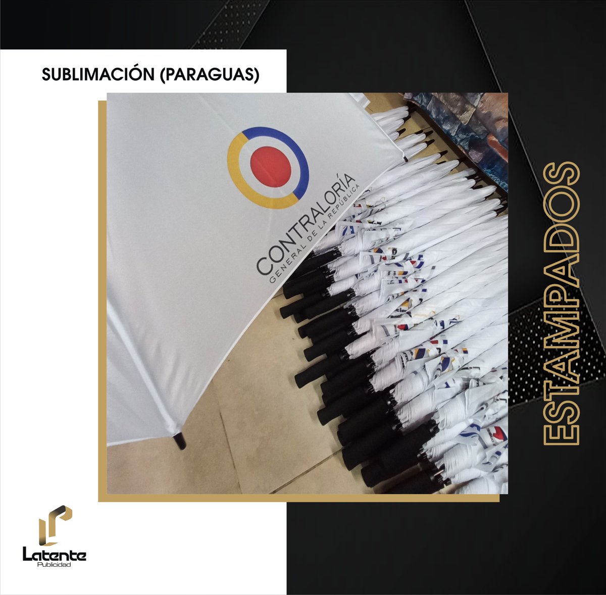 LatenteP's tweet image. SOMBRILLAS PERSONALIZADAS TECNICA SUBLIMACIÓN, (Merchandising ). #sombrillas #sublimación #estampados #latente #latentepublicidad #merchandising #bogotá #disenografico