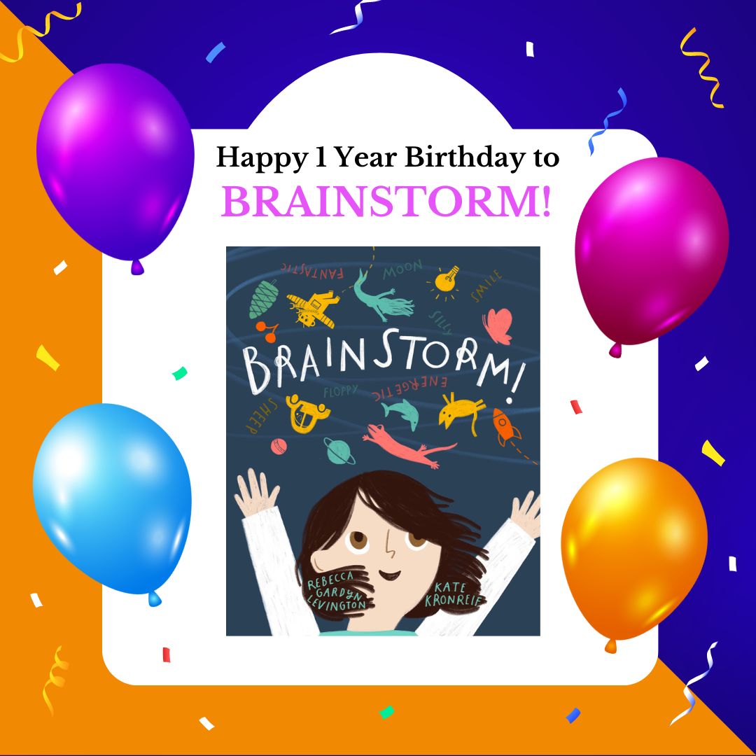 It's #GIVEAWAY time! Why? It's my Bday on Saturday AND the 1-yr Bday of BRAINSTORM! 🥳Comment in 🧵, RT &amp; tag a #teacher or #librarian to enter! Winner gets a copy of the book AND a 20-min Virtual Class Visit or Ask-Me-Anything call!🧠⛈️Winner announced 8/14! <a href="/SleepingBearBks/">Sleeping Bear Press</a>