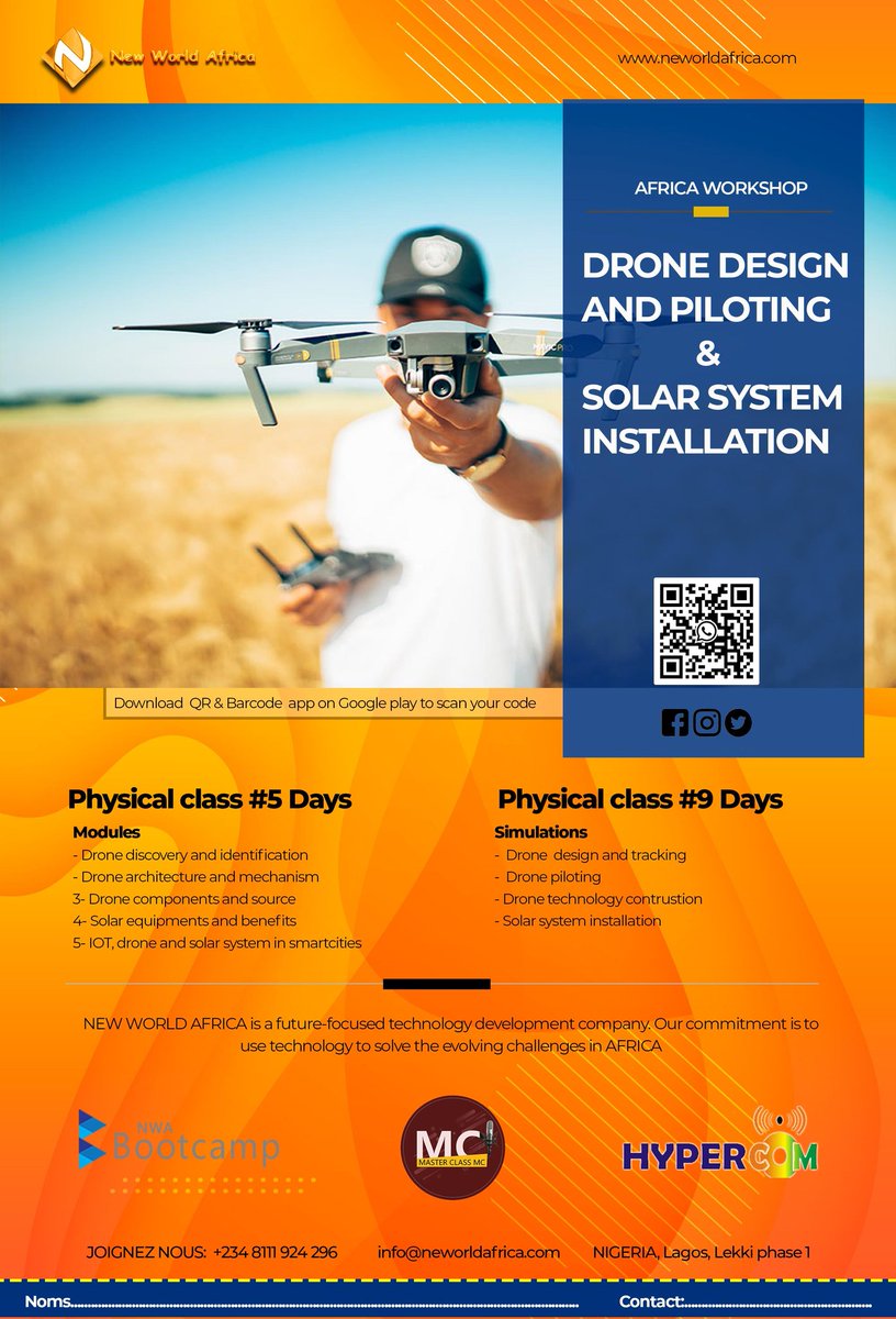 africanewworld's tweet photo. https://t.co/MsA7Aca2Oz

*Bootcamp2023* from August 21st 

*Register Now*

#Bootcamp2023 #Lagos #Ikeja #Warri #Abuja #Online #Inperson #freelancing #projectmanagement #dronetechnology #IOT #solarsysteminstallation #digitalmarketing #DigitalTransformation #Africa #Africans #2023 https://t.co/fBlkrr4XsA