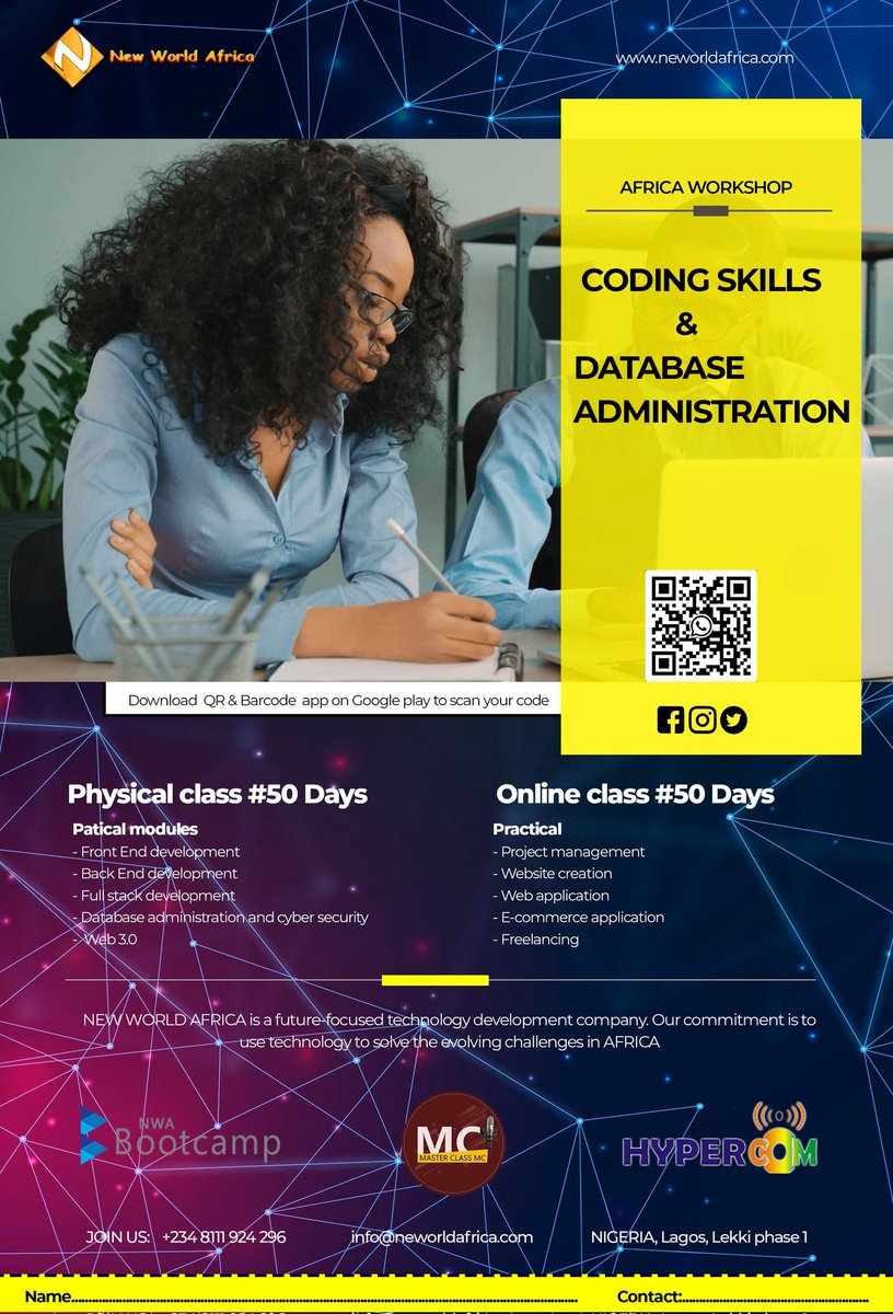 africanewworld's tweet photo. https://t.co/MsA7Aca2Oz

*Bootcamp2023* from August 21st 

*Register Now*

#Bootcamp2023 #Lagos #Ikeja #Warri #Abuja #Online #Inperson #freelancing #projectmanagement #dronetechnology #IOT #solarsysteminstallation #digitalmarketing #DigitalTransformation #Africa #Africans #2023 https://t.co/fBlkrr4XsA