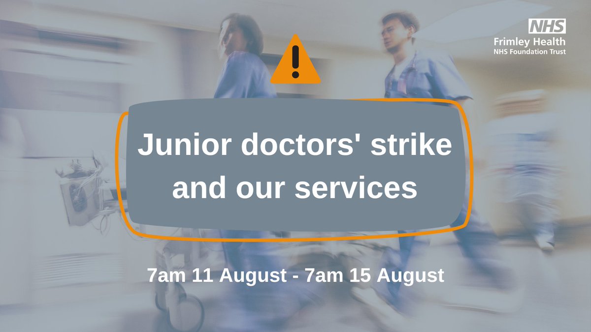 ❗ NHS asks people to be aware and prepared for disruption to NHS services ahead of the proposed junior doctors' strike. 🚨 Help us to keep the emergency department free for those who need it most this week ahead of Friday. 👀 Read more: fhft.nhs.uk/news/getting-h…