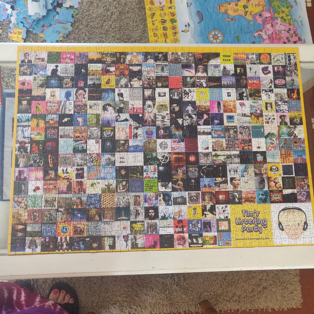 martianet80's tweet photo. Holiday relaxation in Southern France - thanks @Tim_Burgess for the rather tricky 1000 piece puzzle 😝 https://t.co/DvmPgzf1Wn