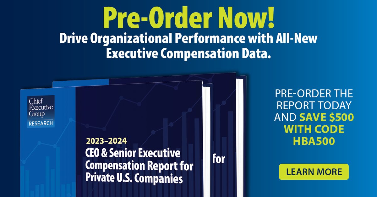 Utilize the most comprehensive #executive #compensation data to ensure your people are paid fairly—and know it. Attract and retain your best-performing executives with the 2023-24 CEO & Senior Executive Compensation data to be released this October: ow.ly/uB6T50Pn3p8
