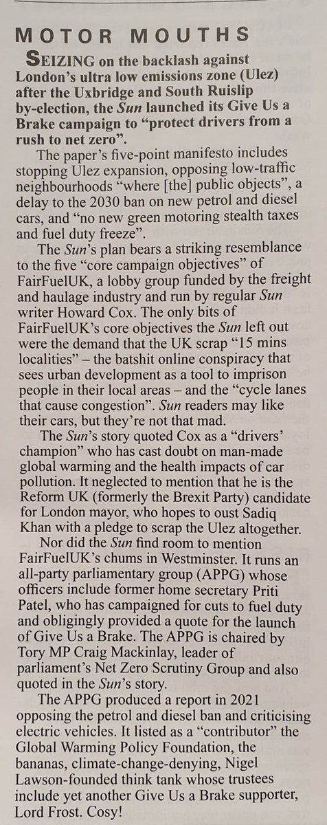 Private Eye joining the dots to show how the Sun's 'journalism' *really* works...