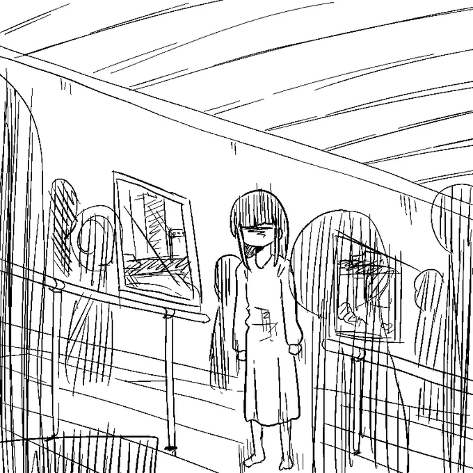 変な夢だっただわさな～ 普段は見えない女の子が駅の階段のところにいて、通行人がその子をすり抜けると、その通行人がゾンビのようになったり、突然グロテスクな感じになって他人に襲い掛かる～って夢だっただわさ