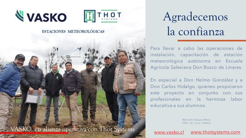 Vasko_SPA's tweet photo. VASKO SpA. Ingeniería Ambiental, Desarrollo y Proyectos junto a MISECOM SpA.

Instalan Estación Meteorológica Autónoma:
- Transmisión de la data.
- Autónoma eléctricamente, con panel fotovoltaico.

Instalamos y capacitamos con esta 2° estación a la cadena de colegios agrícolas. https://t.co/xKOgi23978