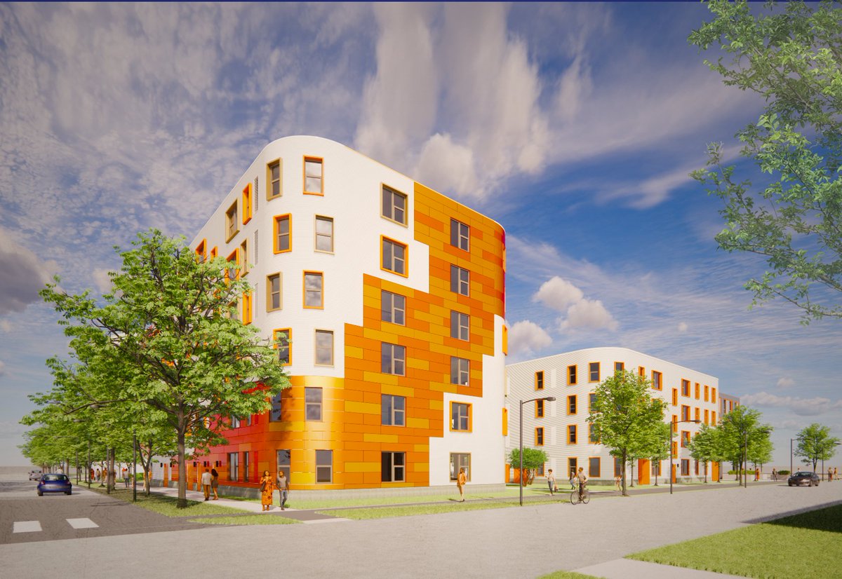 ChicagoDOH's tweet photo. DOH @theCHAtweets @JessieLFuentes1 @LUCHA_Chicago @NEF_LISC and more celebrated the ground breaking of Encuentro Sq today! When complete, the 2-building development will bring 89 affordable housing units to Logan Square. Read more: https://t.co/55bxJBRVVp https://t.co/hvORVvW1qZ