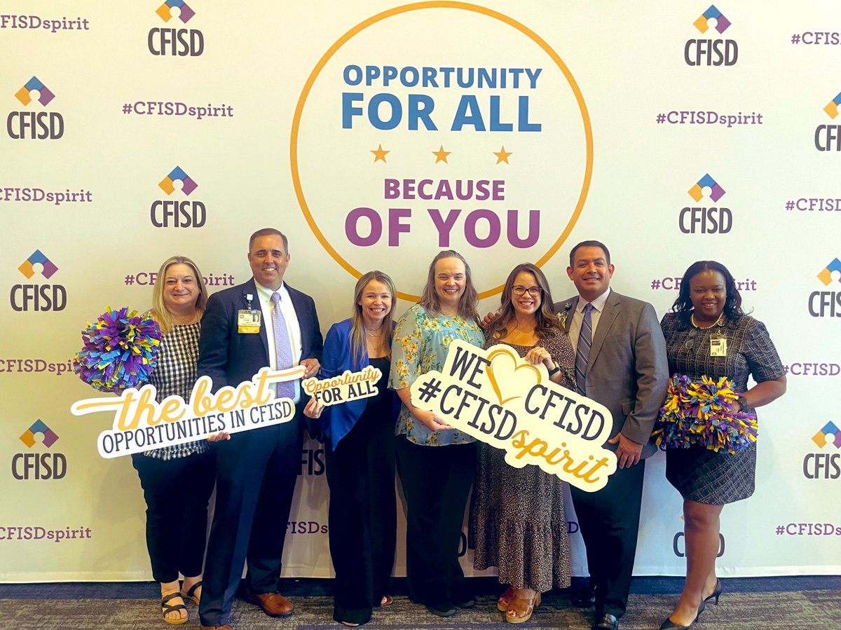 The @CFISDprin in Cluster 9 are thrilled to serve together this year! #cfisdspirit #opportunityforall
