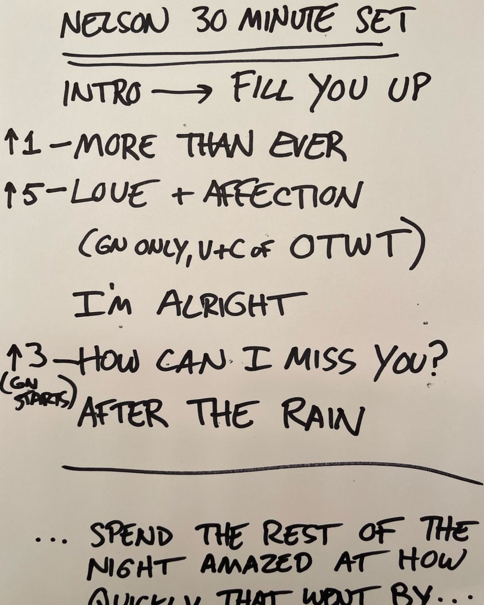 Set lists from the road 👀 

Find a show near you 🎸 fal.cn/3ABIC 

#nelson #thebandnelson #ontheroad #summersetlist