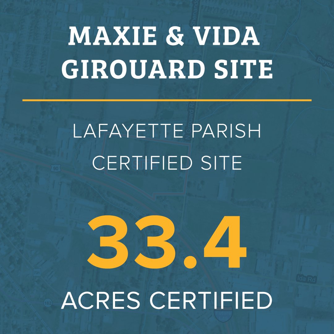 One Acadiana (@oneacadiana) on Twitter photo Today, Broussard Economic Development Corporation and <a href="/LEDALafayetteLA/">LEDA LafayetteLA</a> with 1A and SLEMCO announced that a 33.4-acre site located in Lafayette Parish has been certified under the <a href="/LEDLouisiana/">Louisiana Economic Development</a> Certified Sites program. ow.ly/L6v150Pw7Ys
<a href="/bizfacilities/">Business Facilities</a> <a href="/BXJMAG/">Business Xpansion Journal</a> Today, Broussard Economic Development Corporation and <a href="/LEDALafayetteLA/">LEDA LafayetteLA</a> with 1A and SLEMCO announced that a 33.4-acre site located in Lafayette Parish has been certified under the <a href="/LEDLouisiana/">Louisiana Economic Development</a> Certified Sites program. ow.ly/L6v150Pw7Ys
<a href="/bizfacilities/">Business Facilities</a> <a href="/BXJMAG/">Business Xpansion Journal</a>
