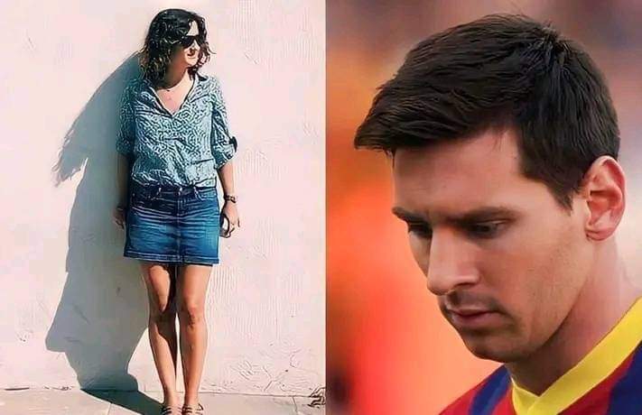 La mujer con sombra de Messi.