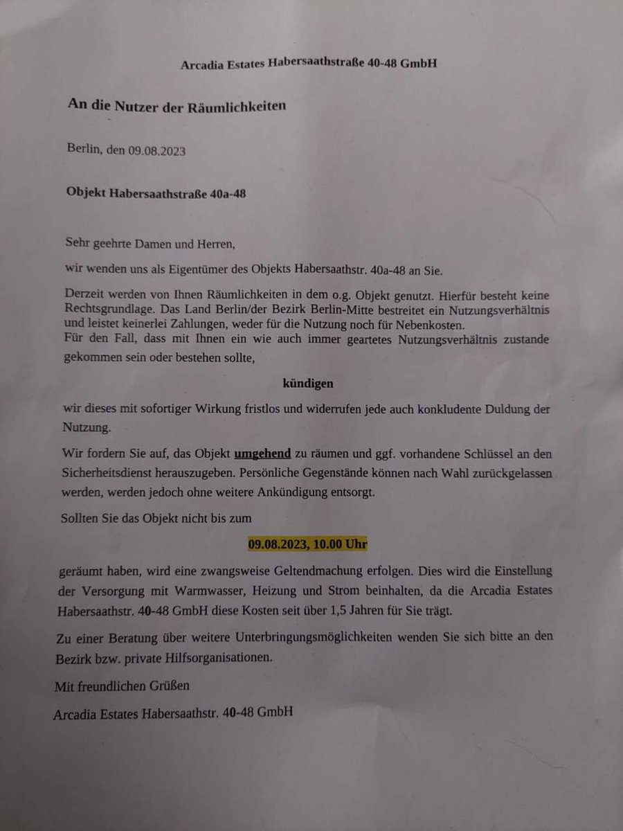 rethorische frage: was haben wir an habersaathstraße 40a - 48 nicht verstanden?

das schreiben und die aktion am morgen richtete sich nicht gegen eine 'flinta gang' wenn ich mich nicht irre.

das muss diese fucking solidarität sein, auf die geschissen wird.

#b0908 #H46Bleibt