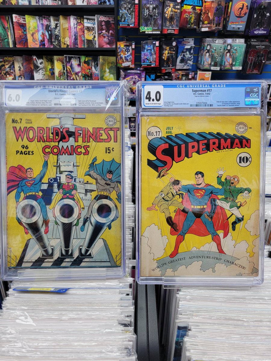 More new products have come in! These amazing Golden Age books!! These are a must have for any comic collectors!!

#comics #comicbooks #gradedcomics #cgc #CGCcomics #1stappearance #firstappearance #collectibles #superman #batman #robin #worldsfinest