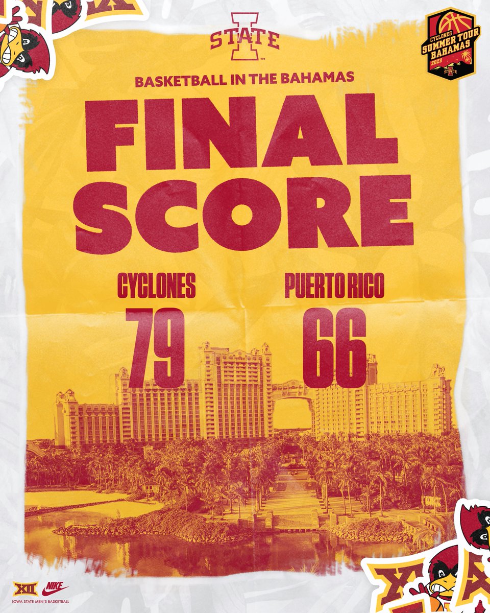 Iowa State Men’s Basketball (@cyclonembb) on Twitter photo Finished on a high note
#Cyclones | #C5C | #BahamaClones | <a href="/CS_MGMT/">Complete Sports Management</a> Finished on a high note
#Cyclones | #C5C | #BahamaClones | <a href="/CS_MGMT/">Complete Sports Management</a>