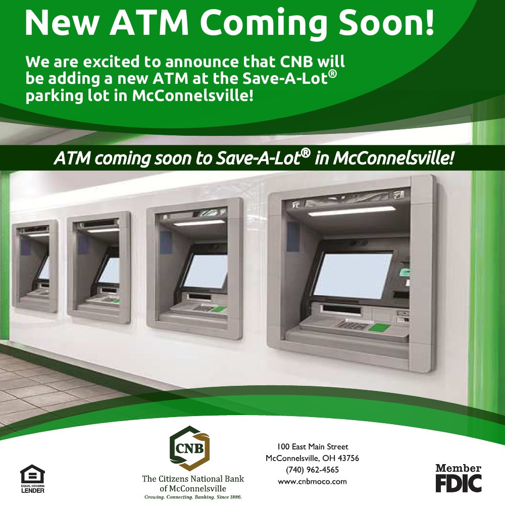 We are excited to provide a new ATM in Morgan County! #banklocal #cnbmoco