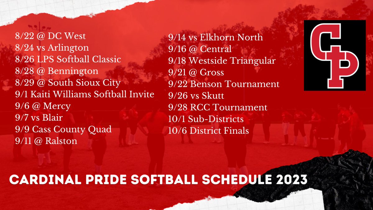 The 2023 schedule is here! 
Inter-squad Scrimmage 8/11
Opening Day 8/22🥎
<a href="/rchs_athletics/">RCHS Athletics</a> <a href="/ClubRoncalli/">RCHS Booster Club</a> @DABoosterClub