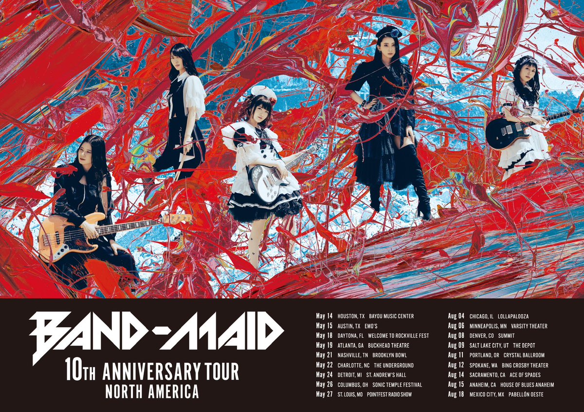BAND-MAID 10TH ANNIV. TOUR in North America] 08.09 day14 Salt Lake