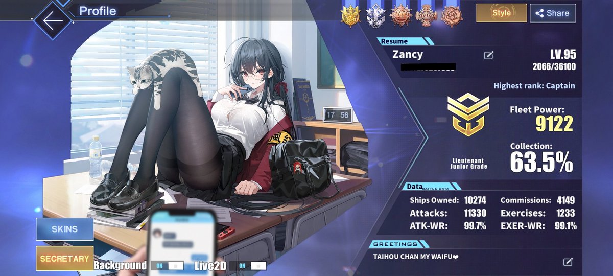 Coolay69's tweet photo. @AzurLane_EN Happy 5th birthday Azur lane. Hopefully the game will continue to grow and be successful in the future and always give gifts in the form of gems because you really need a dock :)
#AzurLane5thAnniv #Taihou https://t.co/b4wQpq9BuF