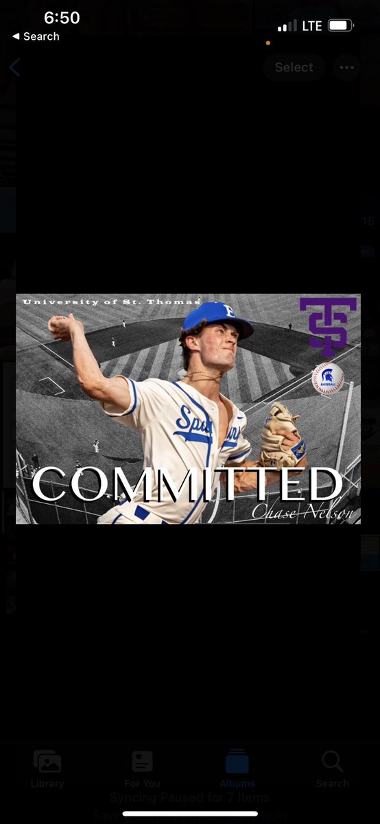Im extremely blessed to announce my commitment to the University of Saint Thomas to further my academic and athletic career. I’d like to thank God, my family, friends, and coaches for making my dream of becoming a d1 baseball player come true. #rolltoms💜