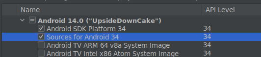 ianhlake's tweet image. You might notice a little something extra in your Android SDK Manager today: the Sources for Android 34 are now available!

Having these available *just* for debugging purposes is incredibly helpful as you move to compileSdkVersion 34.