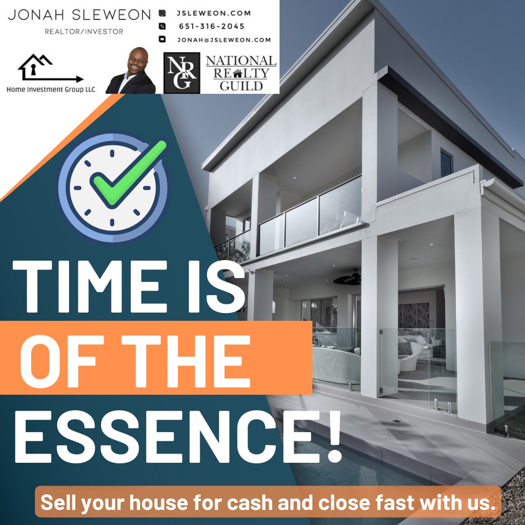 jonahsleweon1's tweet image. Looking for the right buyer for your property? 
Look no further! 

🏡🏘️ We buy houses for cash and ensure a smooth transaction. 🏡🏘️ 

Contact Us:
Jonah Sleweon | Real Estate Advisor
📞 Call/Text (651) 316-2045
📧 Jonah@jsleweon.com 

#FastClosing #CashHomeBuyers