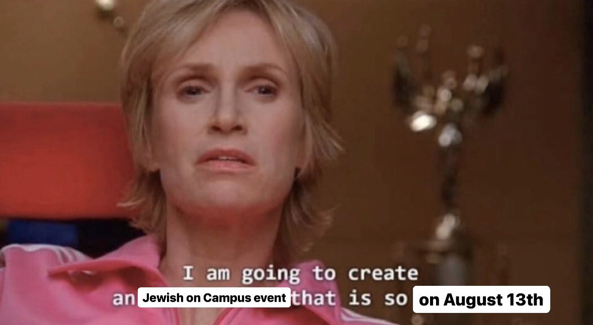 JewishonCampus_'s tweet photo. Jewish on Campus is holding its first in-person event on August 13th in the East Village of NYC. RSVP is required for entry: https://t.co/GP9LmpcUJd 
Hope to see you there! https://t.co/m3QKslXF2i