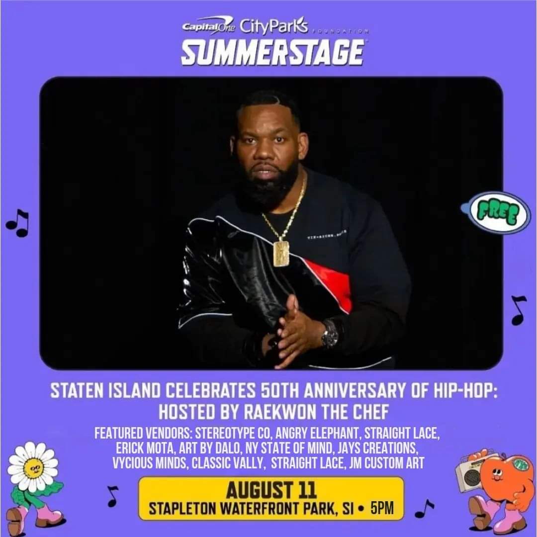 This Friday. <a href="/stereotypeco/">StereotypeCo</a> is honored to be alongside other 🔥 vendors.

Honored to have worked behind the scenes to support this special day.

<a href="/raekwon/">Raekwon The Chef</a> x <a href="/summerstage/">SummerStage</a> x <a href="/makerparkradio/">MakerParkRadio</a> 

#stereotypeco 
#stereotypecommunity 
#raekwon 
#raekwonthechef 
#makerparkradio
