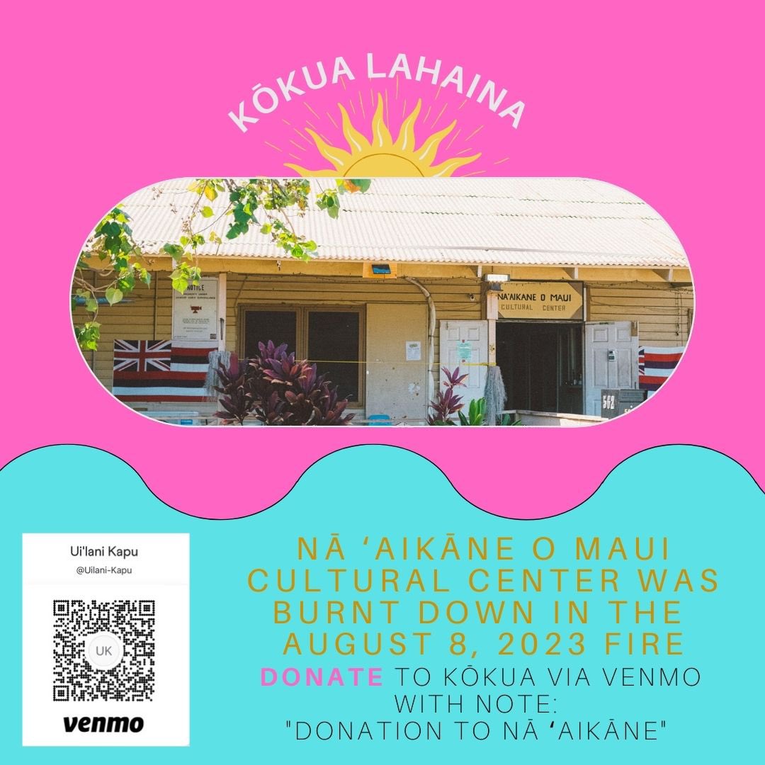 oahuWP's tweet photo. Nā ‘Āikane O Maui Cultural Center has burnt down. It was a gathering place for Cultural Groups &amp; Kīpuka for our Lāhui - everyone was fed &amp; no one was ever charged. Cultural artifacts, and a safe gathering and educational space for our people has been lost. #LahainaFire https://t.co/FPUg2ReimT