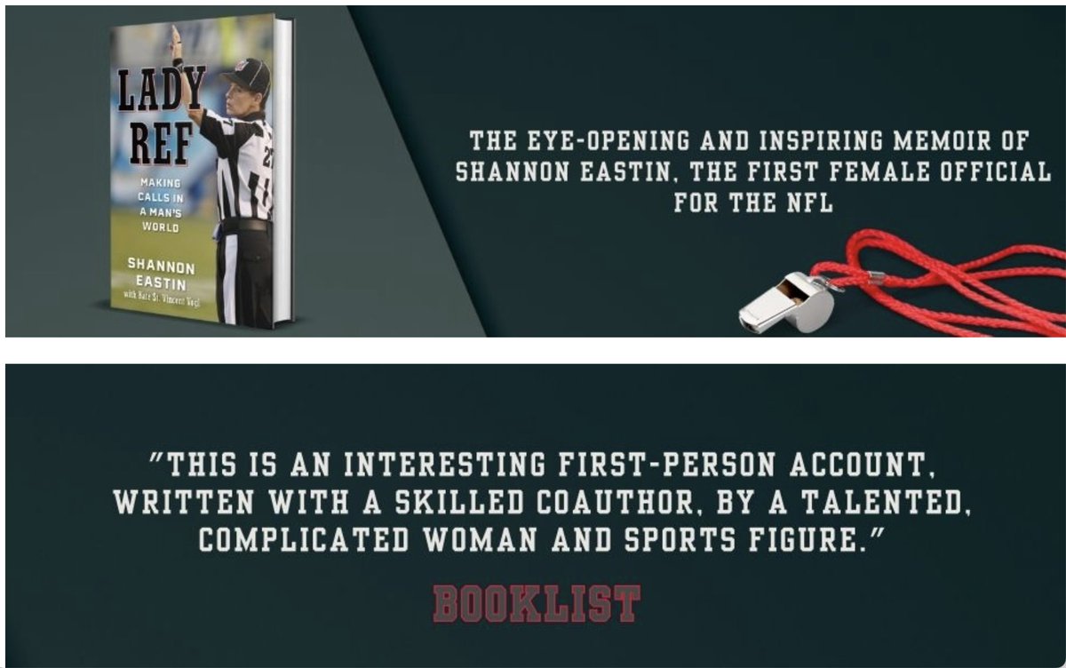 On this date in 2012 Shannon Eastin became the first female NFL official. This is her story.  #NFL #women #BreakingBarriers #WomenEmpowerment #WomenInSport 
amazon.com/Lady-Ref-Makin…