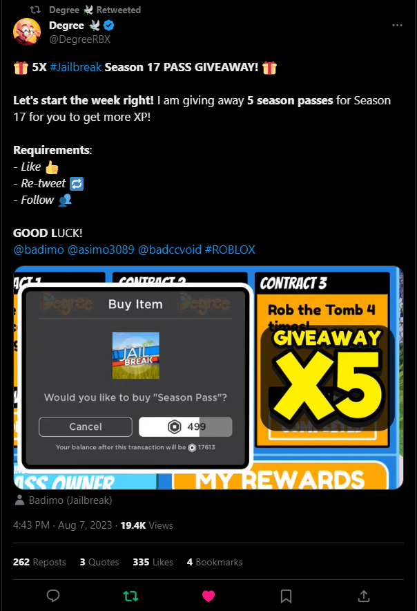 ChronicNick1's tweet photo. @DegreeRBX @badimo @asimo3089 @badccvoid Done Username: 4c7o5 https://t.co/lD4uKUEfSd