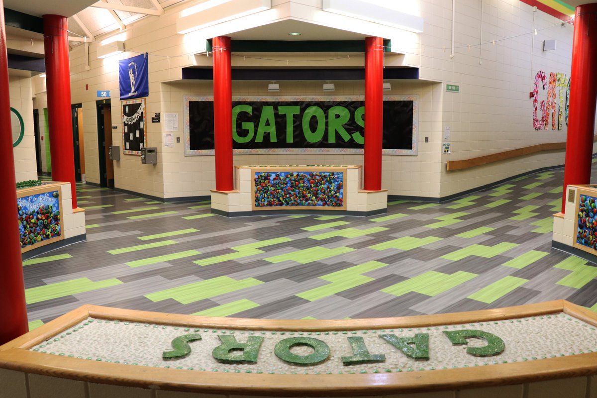 rockwoodschools's tweet photo. The lobby areas at Green Pines Elementary and Selvidge Middle have newly installed flooring surfaces, thanks to the hard work of our Rockwood Facilities team and construction crews over the summer! #WeAreRockwood #ForwardwithEfficiency https://t.co/9OS6IFU6qT