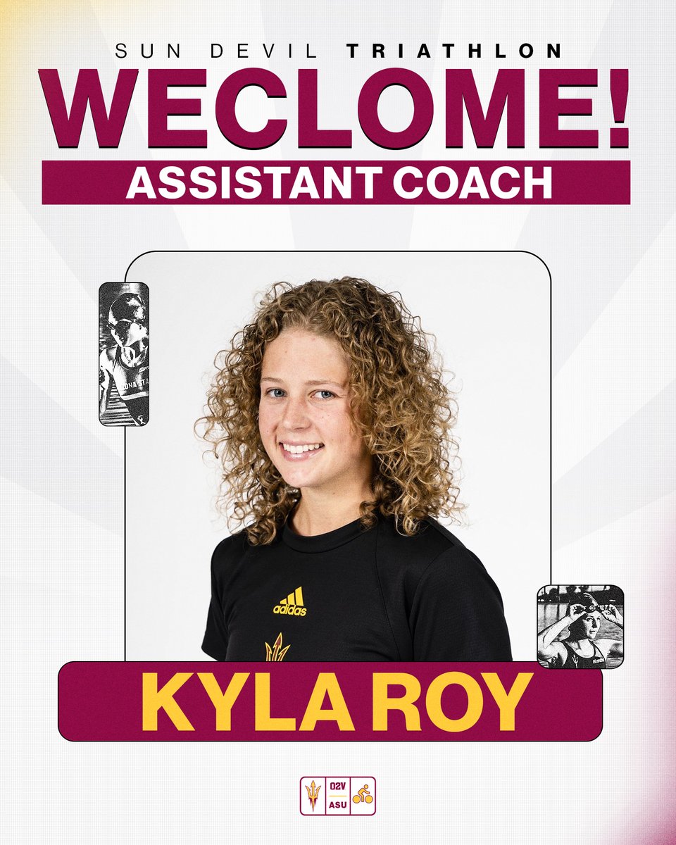 sundeviltri's tweet photo. We are excited to welcome back former Sun Devil national champion Kyla Roy as our new assistant coach.

📰: https://t.co/oz7MfLHYPD

#ForksUp /// #O2V https://t.co/uYDjs0maL9