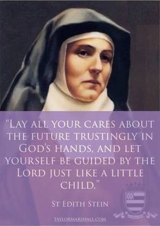 sscjusa's tweet photo. Second Reading – From the spiritual writings of St. Teresa Benedicta of the Cross

“Ave Crux, spes unica!” (“I welcome you, Cross, our only hope.”)

“We greet you, Holy Cross, our only hope!” The church puts these words on our lips during the time of the passion which is dedicated to the contemplation of the bitter sufferings of our Lord Jesus Christ.  The world is in flames. The struggle between Christ and anti-Christ rages openly, and so if you decide for Christ you can even be asked to sacrifice your life.  Contemplate the Lord Who hangs before you on the wood, because He was obedient even to the death of the cross. He came into the world not to do His own will but that of the Father. And if you wish to be the spouse of the Crucified, you must renounce completely your own will and have no other aspiration than to do the will of God.

Before your the Redeemer hangs on the cross stripped and naked, because He chose poverty. Those who would follow Him must renounce every earthly possession.  Stand before the Lord Who hangs from the cross with His heart torn open. He poured out the blood of His heart in order to win your heart. In order to follow Him in holy chastity, your heart must be free from every earthly aspiration. Jesus Crucified must be the object of your every longing, of your every desire, of your every thought.
The world is in flames: the fire can spread even to our house, but above all the flames the cross stands on high, and it cannot be burnt. The cross is the way which leads from earth to heaven. Those who embrace it with faith, love, and hope are taken up, right into the heart of the Trinity.  The world is in flames: do you wish to put them out?  Contemplate the cross: from His open heart the blood of the Redeemer pours, blood which can put out even the flames of hell. Through the faithful observance of the vows you make your heart free and open; and then the floods of that divine love will be able to flow into it, making it overflow and bear fruit to the furthest reaches of the earth.

Through the power of the cross you can be present wherever there is pain, carried there by your compassionate charity, by that very charity, which you draw from the divine heart. That charity enables you to spread everywhere the most precious blood in order to ease pain, save and redeem.  The eyes of the Crucified gaze upon you. They question you and appeal to you. Do you wish seriously to renew your alliance with Him What will your response be?

“Lord, where shall I go? You alone have the words of life.”

Ave Crux, spes unica!
