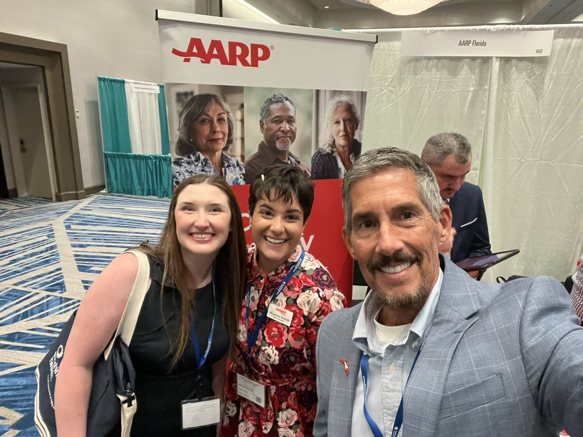 After three weeks with <a href="/AARPFL/">AARP Florida</a>, was great to be together as a communications team with Allison Chavez and Maryanna Antoldi at the <a href="/FCOA1/">FCOA Staff</a> Florida Council On Aging conference!