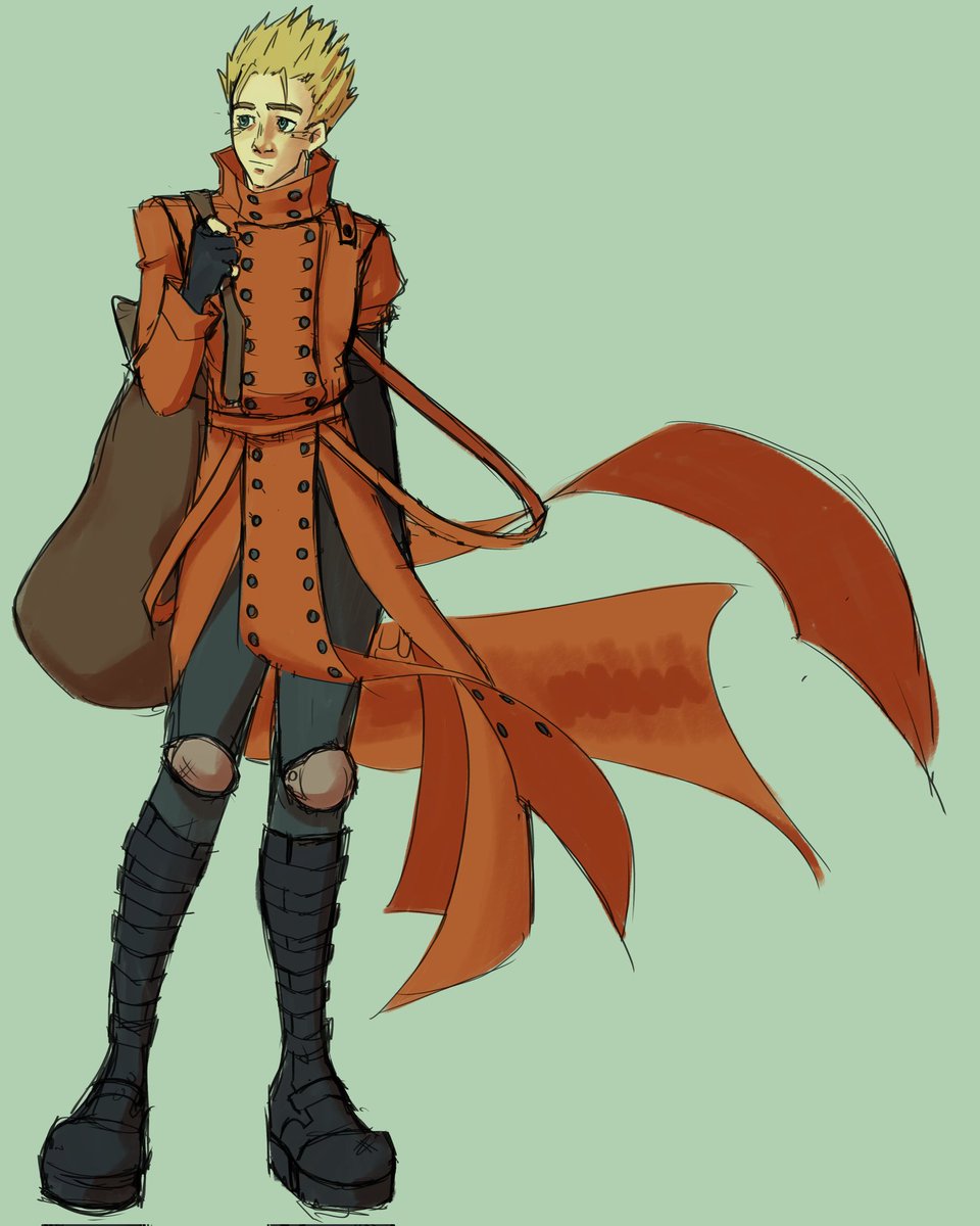 _briefcasey_'s tweet photo. Vash doodle https://t.co/sBhXfn7VnZ