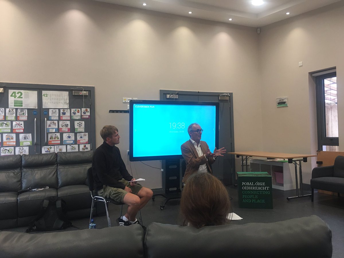 Just back from brilliant talk by Prof Michael Cronin @tcddublin hosted my @GlorNaMona and part of @FeileBelfast - entitled ‘An Ghaeilge agus Éiceolaíocht | Irish Language & Ecology’ Tír gan teanga, tír gan anam & recovery of language inextricably linked to healing nature