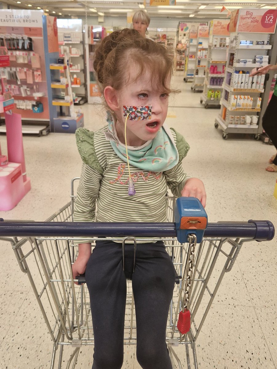 Having a little zoom about - first time in a supermarket trolley 🤣🤣