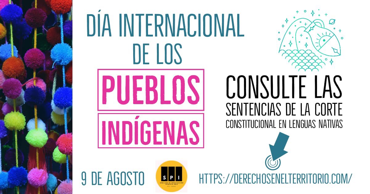 redccal's tweet photo. Hoy 9 de agosto conmemoramos el día internacional de los pueblos indígenas🍂. Semillero de investigación Principia iuris de la Uptc - Aguazul @UPTCoficial 🧵 https://t.co/j7S5PRAwDF